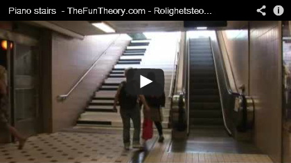 Video Piano stairs - The fun theory