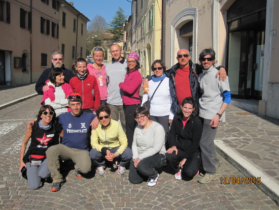 Gruppo della Compagnia dei Cammini con Enrico Brizzi