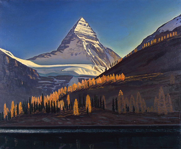 Rockwell Kent, Mount Assiniboine, Canadian Rockies, 1952, olio su tela