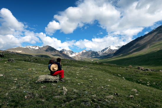 Mongolia, donna sola