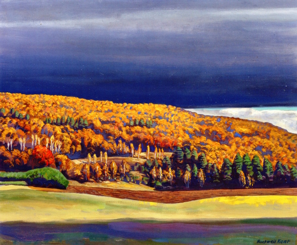 Rockwell Kent, Golden Fall (autunno dorato), olio su tela, 1955 ca.