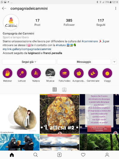 Instagram compagniadeicammini