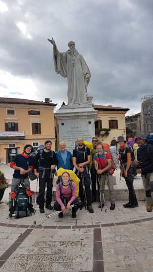 L’arrivo a Norcia