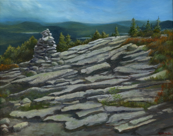 Sentiero Baldface Circle, Olio su tela di Rebecca M. Fullerton