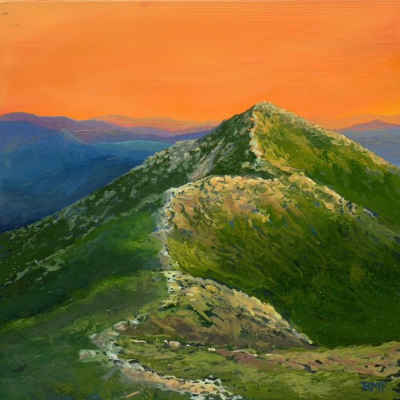 Rebecca M. Fullerton, Lafayette Sunset (along the Franconia Ridge Trail), olio su tela
