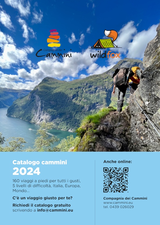 I nostri cammini. Catalogo cammini 2024. 160 viaggi a piedi per tutti i gusti, 5 livelli di difficoltà, Italia, Europa, Mondo… C'è un viaggio giusto per te?