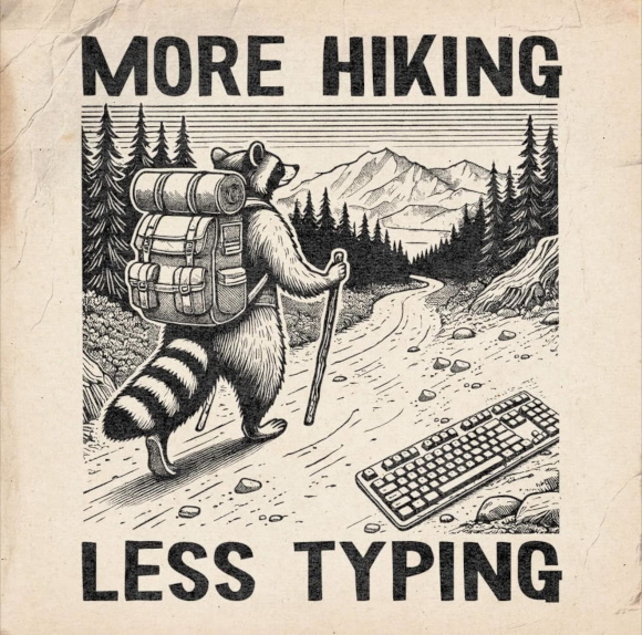 More hiking, less typing