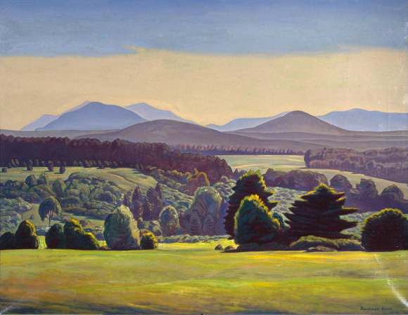 Rockwell Kent, Summer Day. Aasgard, 1950. Olio su tela, Museo Hermitage, San Pietroburgo