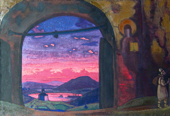 Nicholas Roerich, “Monastero di San Sergio”, 1922. Olio su tela. Museo di Belgrado, Serbia