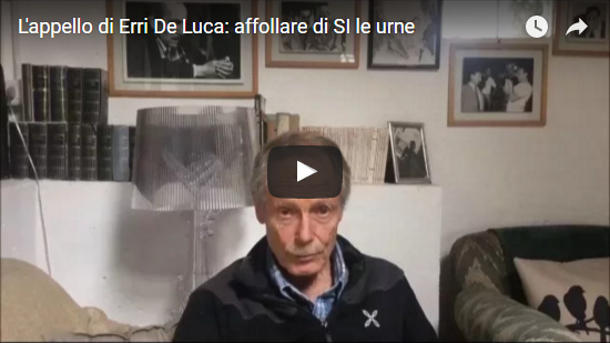 Video L'appello di Erri De Luca: affollare di SI le urne