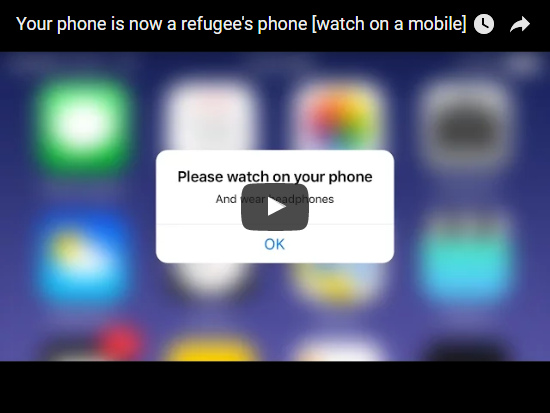 Video Your phone is now a refugee's phone